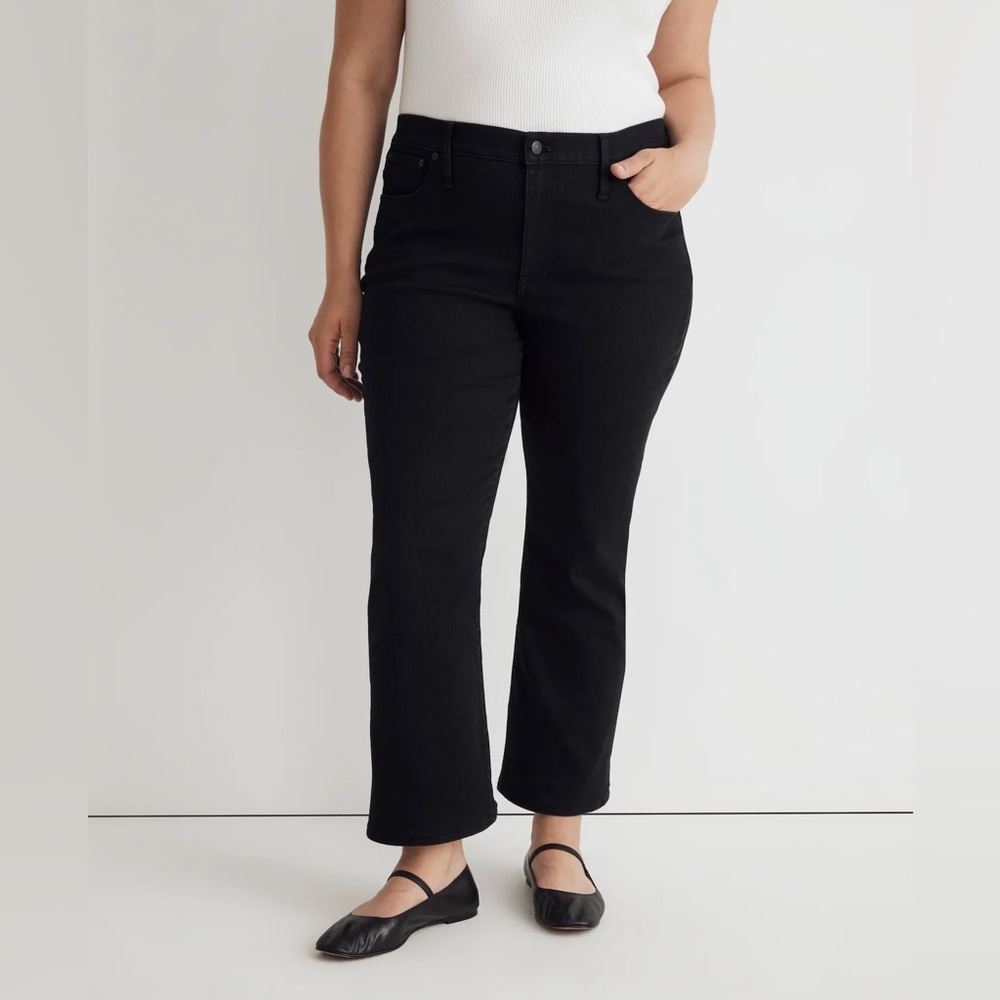 NWT Madewell Mid-rise Stretch Black Jeans // 33P